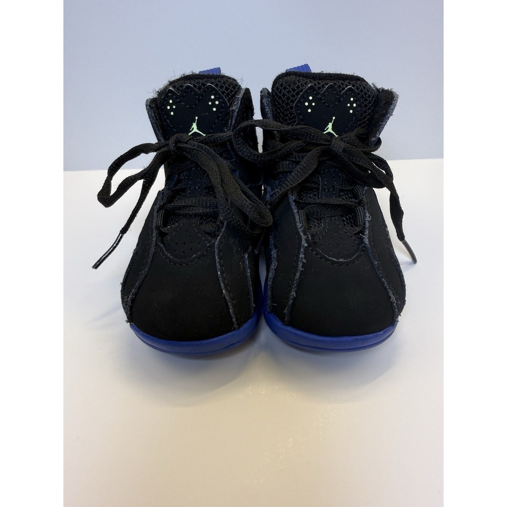 Nike Air Jordan Toddler Sneaker Tennis Shoes Size 4C Black Suede / Royal Blue